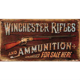 Winchester Rifles and Ammunition Tin Sign