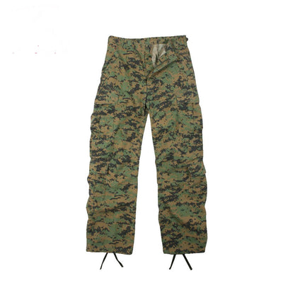 Vintage Paratrooper Fatigue Pants Woodland Digital Camouflage