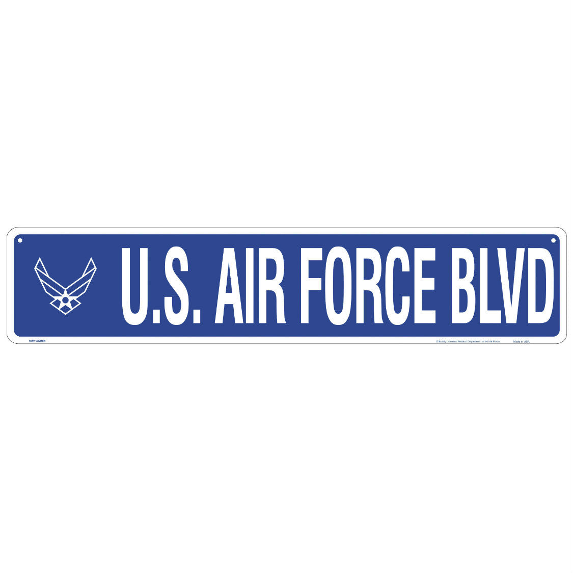 Air Force Blvd Metal Street Sign